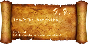 Izsáki Veronika névjegykártya